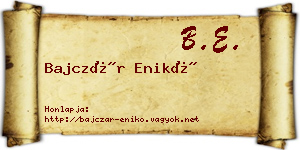 Bajczár Enikő névjegykártya